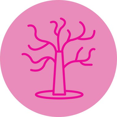 ağaç simgesi vektör illüstrasyonu