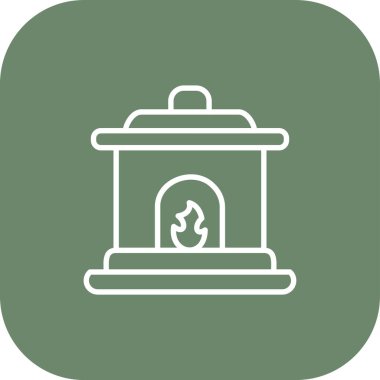 vektör şömine simgesi çizimi