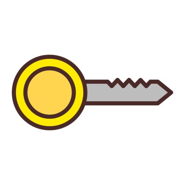 Anahtar Doldurulmuş Işık Vektörü Simgesi Tasarımı