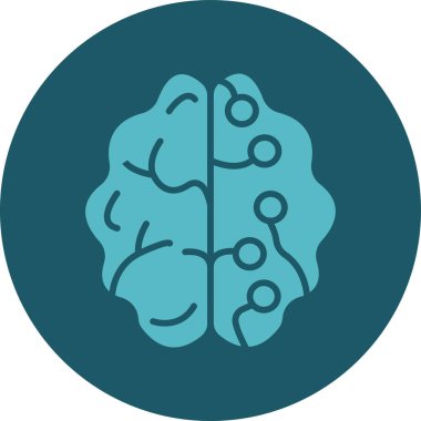 beyin ikonu vektör illüstrasyonu