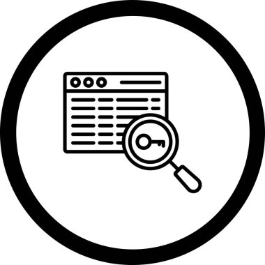 Web arama simgesi vektör illüstrasyonu