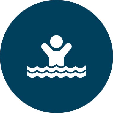 Yüzme simgesinin vektör illüstrasyonu