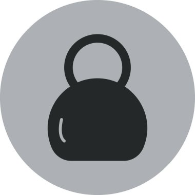 kettlebell web simgesi, vektör çizim