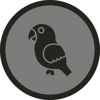 Bir kuş simgesinin vektör illüstrasyonu