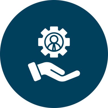 servis düz yuvarlanmış vektör simgesi