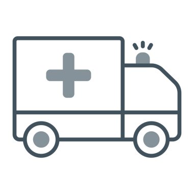 Araba ambulansı ikonu. düzenlenebilir vektör çizgisi.