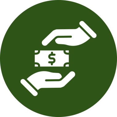 Dolar. Web simgesi basit illüstrasyon