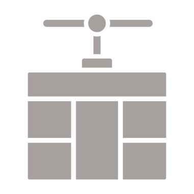 kutu teslim kargo simgesi ana hat biçiminde