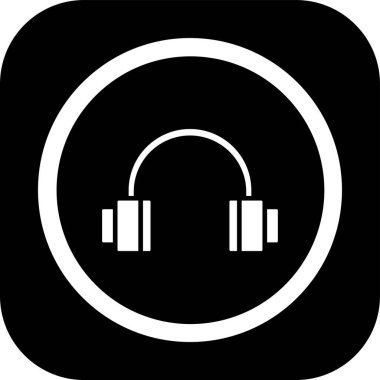 kulaklıklar web simgesi, vektör illüstrasyonu