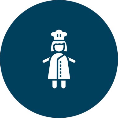 Şef adam simgesi, vektör illüstrasyonu