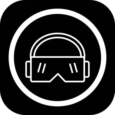 Bir kaskın modern simgesinin vektör çizimi