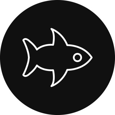 balık simgesi vektör illüstrasyonu