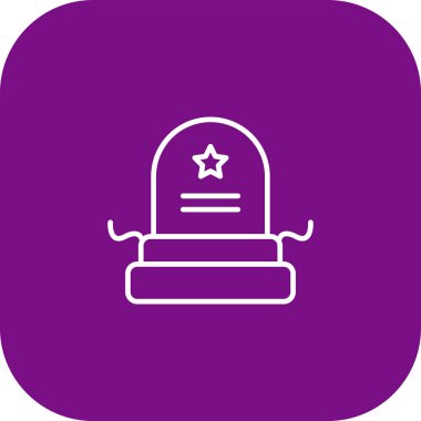 Cadılar bayramı mezar taşı çizgisi simgesi