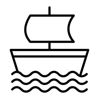 Deniz gemisi simgesi. Beyaz arkaplanda izole edilmiş web tasarımı için ana deniz gemisi vektör simgesi