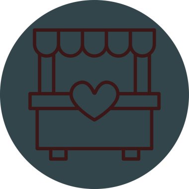 Modern kanepe simgesinin vektör illüstrasyonu