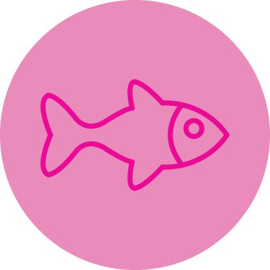 balık simgesi vektör illüstrasyonu