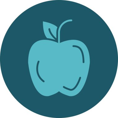 Eşsiz Elma Vektör Satırı Simgesi