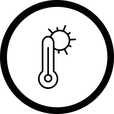 Ana hatlar biçiminde iklim tahmin simgesi