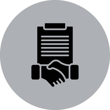 vektör sözleşmesi simgesi, basit vektör illüstrasyonu