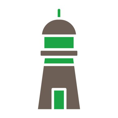 beyaz arkaplanda izole edilmiş deniz feneri ikonu vektör işareti ve sembolü, g