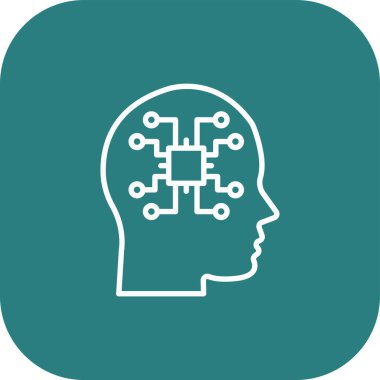 Soyut arkaplanda beyin simgesi izole edildi