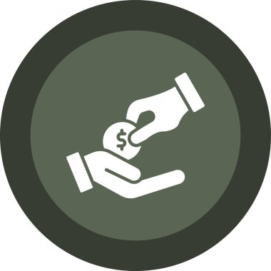 Banka hizmet düz vektör simgesi