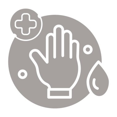 Sabun tutan elin vektör simgesi