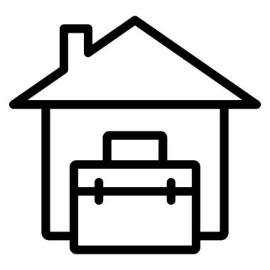 Kutu simgesi olan ev. Beyaz arkaplanda izole edilmiş web tasarımı için kutu vektör simgesine sahip ev