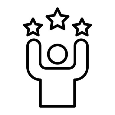 Beyaz arkaplandaki yıldız vektör çizimi. Birinci kalite semboller. Konsept ve grafik tasarım için ince çizgi simgesi.