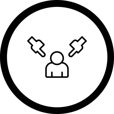 İnsan simgesinin vektör illüstrasyonu