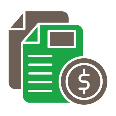 Dolar ve Avro banknotları ikonu. vektör illüstrasyonu.