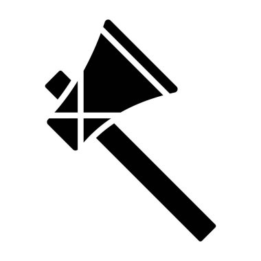 Balta simgesi vektörü. İnce çizgi işareti. izole edilmiş sınır sembolü çizimi