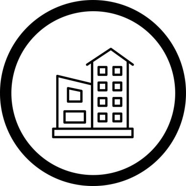 bina simgesi vektör çizimi tasarımı