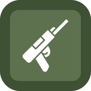 Ordu tüfek ikonu düz stil.