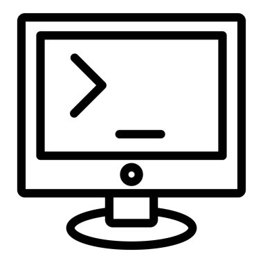 Bilgisayar. Web simgesi vektör illüstrasyonu