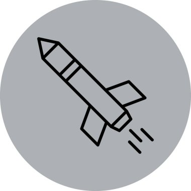 Kolayca düzenleyebilen veya düzenleyebilen roket vektör simgesi