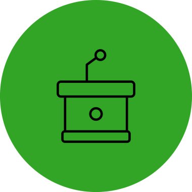 güzel davul vektör çizgisi simgesi