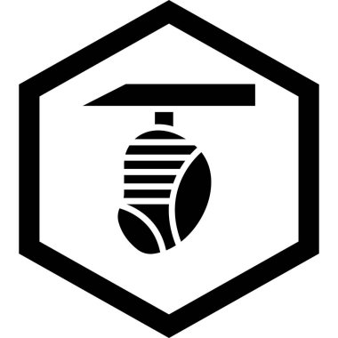 Bir kalkan simgesinin vektör illüstrasyonu