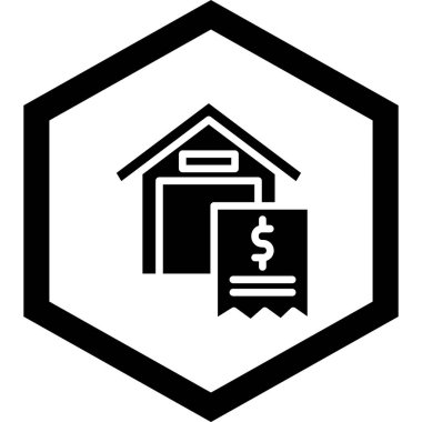 Bir ev simgesinin vektör illüstrasyonu