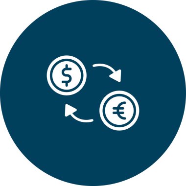 para birimi değişim simgesi, vektör illüstrasyonu