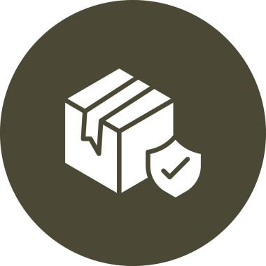 Bir kutu simgesinin vektör illüstrasyonu