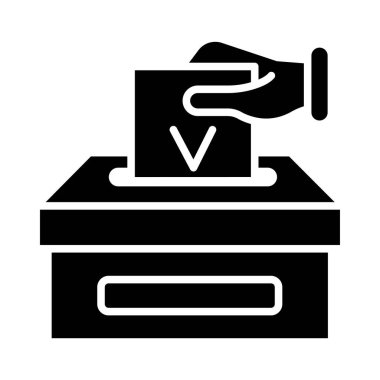 oylama vektörü düz simgesi