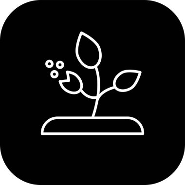 Bitki simgesinin vektör çizimi, güzel vektör illüstrasyonu