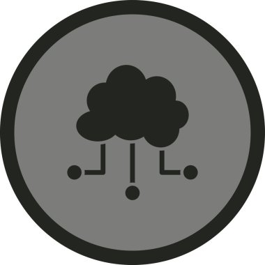 Bulut. Web simgesi basit illüstrasyon