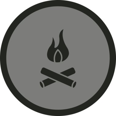 trend biçimli izole edilmiş şenlik ateşi simgesi