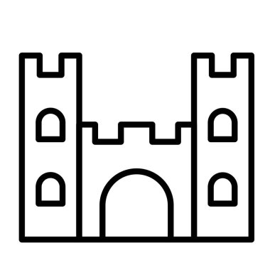 kale ikonu vektör illüstrasyonu