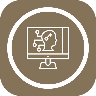 Bilgisayar simgesinin vektör illüstrasyon tasarımı