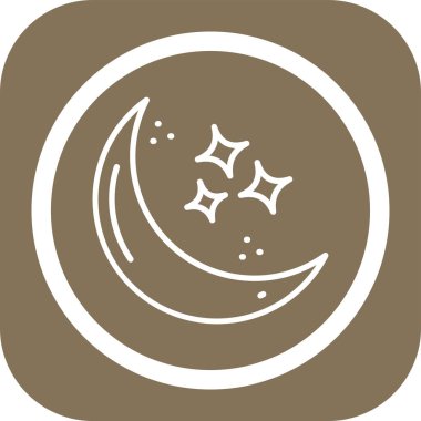 vektör ay simgesi illüstrasyonu