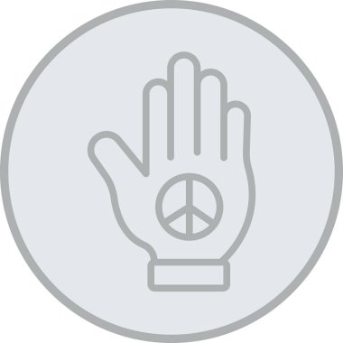 Barış simgesi, modern soyut çizim tasarımı