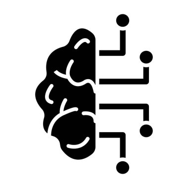 Beyin simgesi, vektör illüstrasyonu